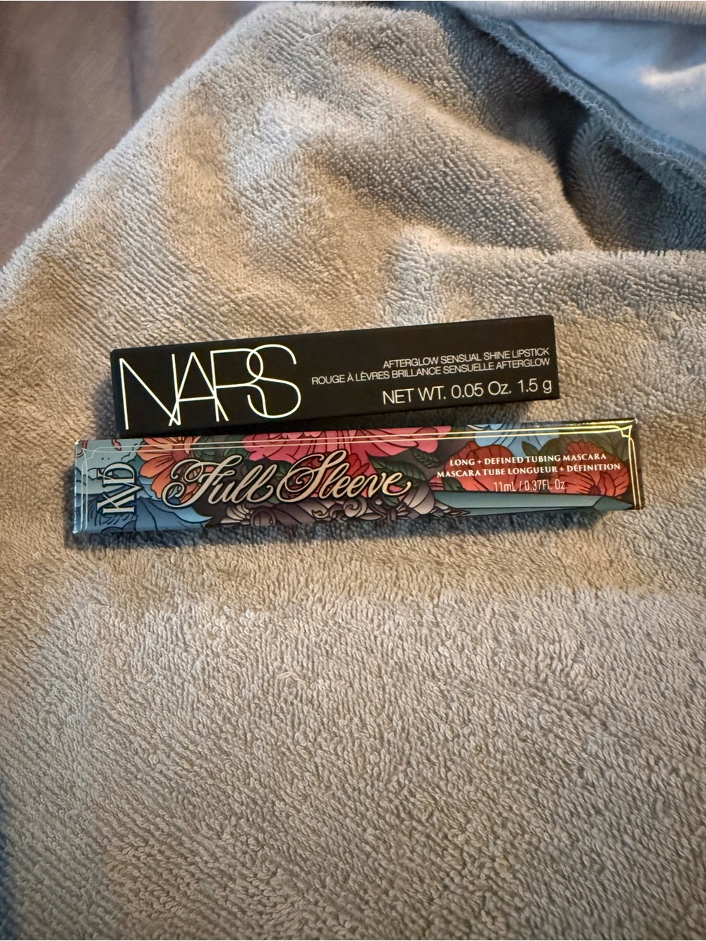 NARS Black Mascara & Lipstick Duo with Floral Full Sleeve Packaging